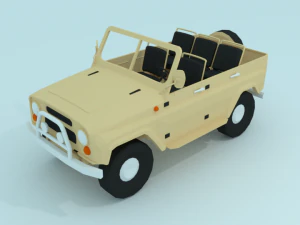 uaz 469 ussr lowpoly 3D Model