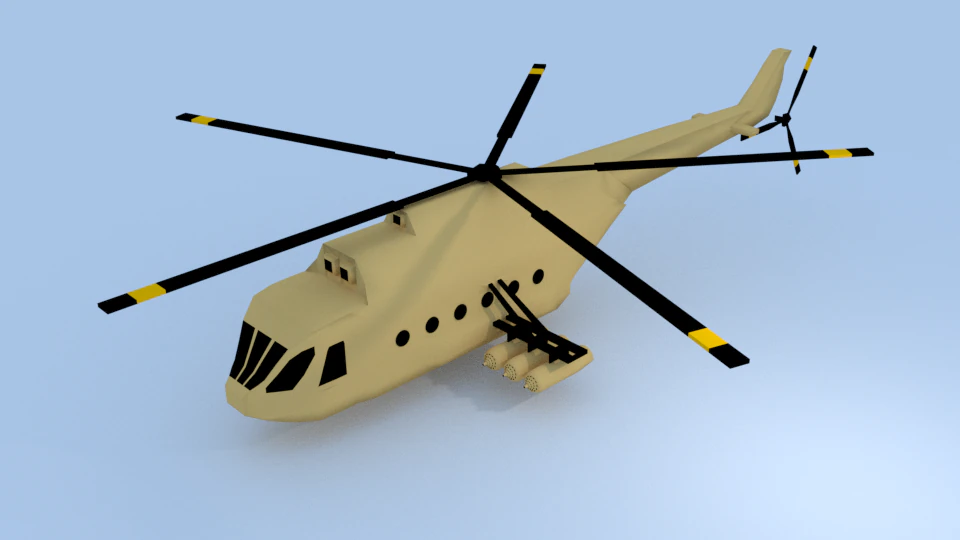 mi-8 3D Model .c4d .max .obj .3ds .fbx .stl .blend 