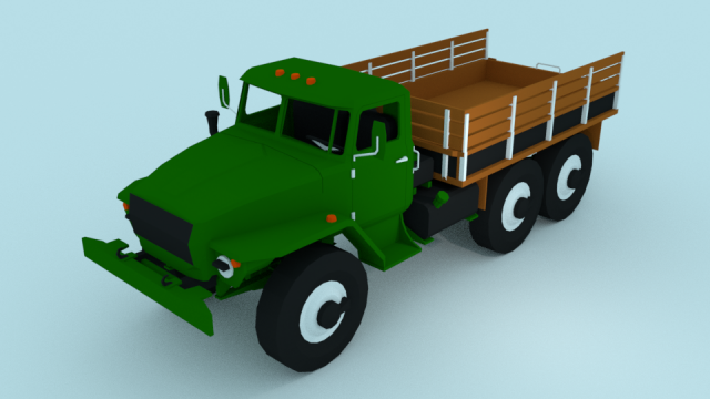ural 375 Modelo 3D .c4d .max .obj .3ds .fbx .stl .blend 