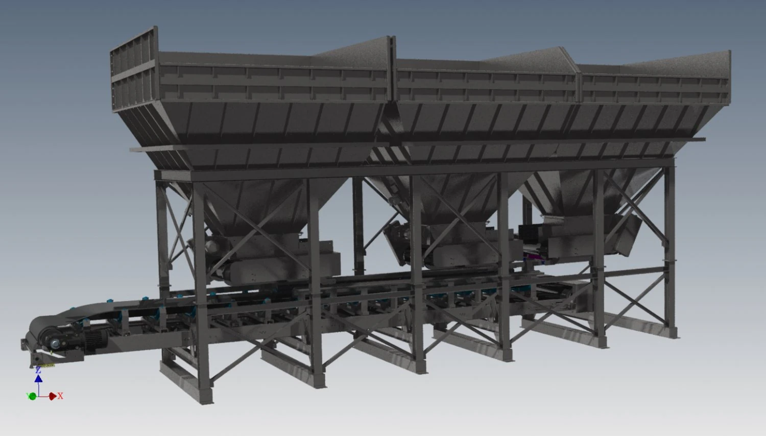 complete bunker and conveyor installation 3D Model .c4d .max .obj .3ds .fbx .stl .blend 