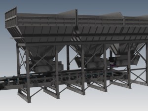 complete bunker and conveyor installation Modèle 3D