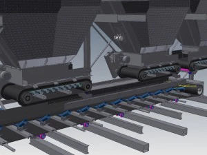 complete bunker and conveyor installation 3D Model