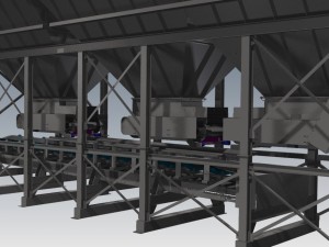 complete bunker and conveyor installation Modello 3D