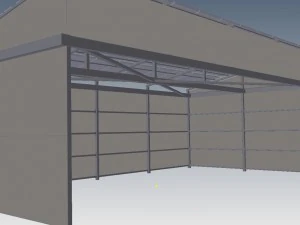 Навес для машины, готовая конструкция «подключи и работай» 3D Модель