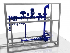 piping skid 3D 模型