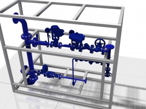 piping skid 3D 模型
