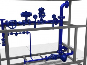 piping skid 3D 模型
