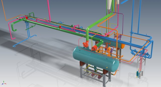 cooling piping project 3D मॉडल .c4d .max .obj .3ds .fbx .stl .blend 
