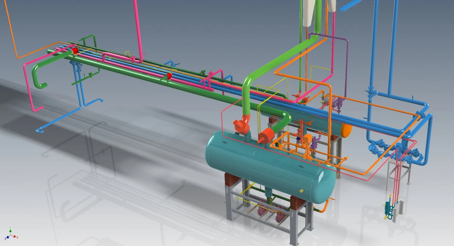 progetto di tubazioni di raffreddamento Modello 3D .c4d .max .obj .3ds .fbx .stl .blend 