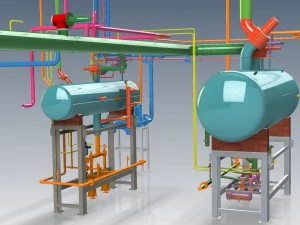 progetto di tubazioni di raffreddamento Modello 3D