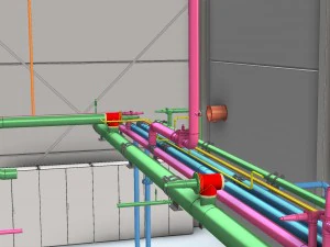 progetto di tubazioni di raffreddamento Modello 3D