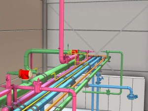 progetto di tubazioni di raffreddamento Modello 3D