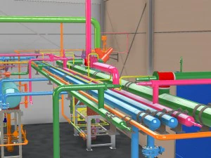 progetto di tubazioni di raffreddamento Modello 3D
