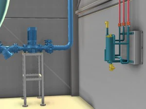 progetto di tubazioni di raffreddamento Modello 3D