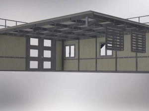 Komplettes Plug-and-Play-Konstruktionsgeb&auml;ude 3D Modell