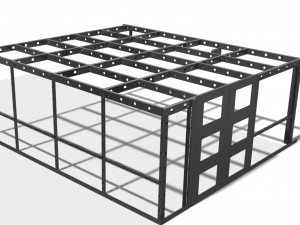 complete plug and play construction building 3D Модель