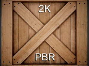 scatola di legno realistica Modello 3D