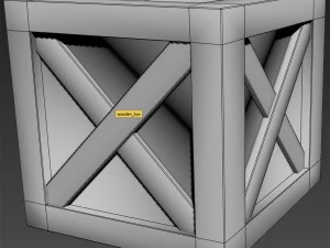 realistic wooden box 3D Model