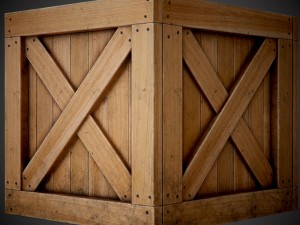 realistic wooden box 3Dモデル