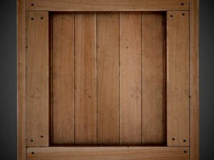 realistic wooden box 3D Model