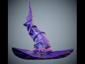 purple witch hat 3D Model