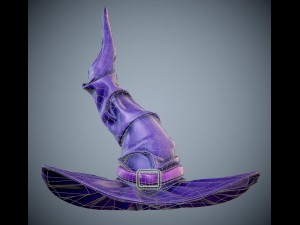 purple witch hat 3D Model