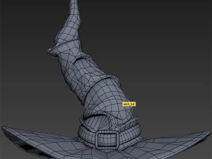 purple witch hat 3D Model