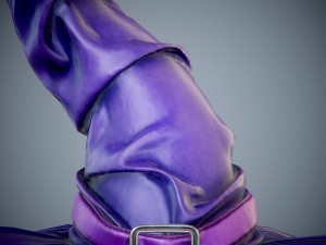 purple witch hat 3D Model