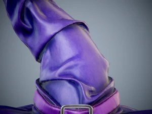 purple witch hat 3D Model