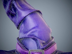 purple witch hat 3D Model