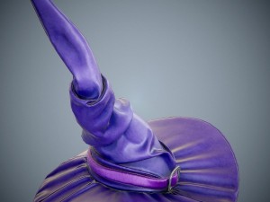 purple witch hat 3D Model