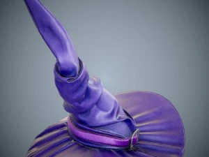 purple witch hat 3D Model
