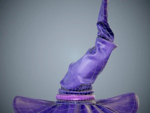 purple witch hat 3D Model