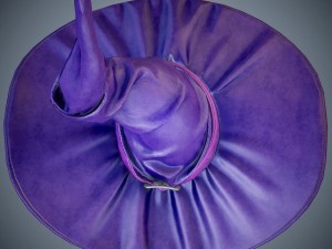purple witch hat 3D Model