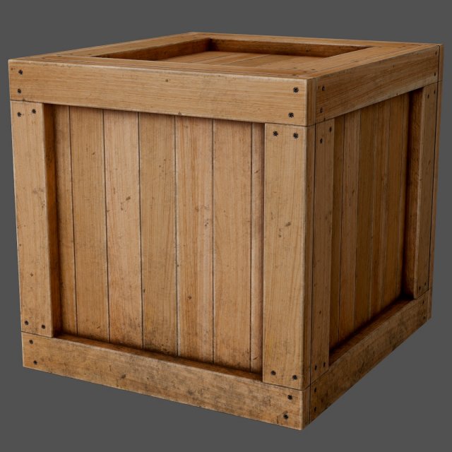 wooden box Model 3D .c4d .max .obj .3ds .fbx .stl .blend