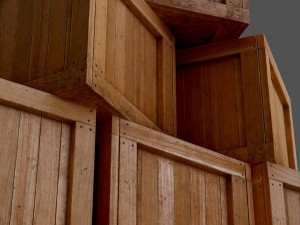 wooden box Model 3D