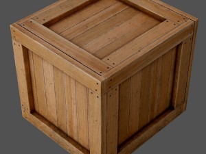 wooden box Model 3D