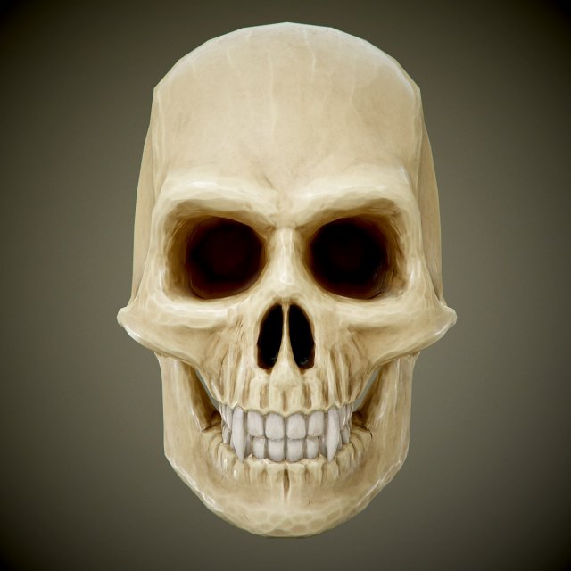 skull with fangs Modelo 3D .c4d .max .obj .3ds .fbx .stl .blend 
