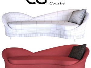 sofa courbe christopher guy 3D Model