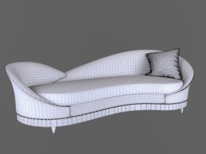 sofa courbe christopher guy 3D Model