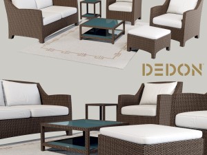 couch and chair collection barcelona dedon Model 3D