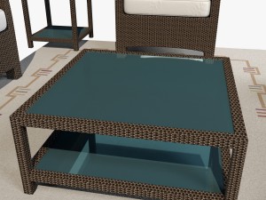 couch and chair collection barcelona dedon 3D Model