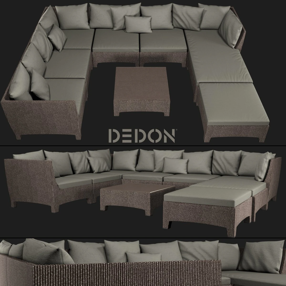 modular couch collection barcelona dedon 3D Model .c4d .max .obj .3ds .fbx .stl .blend 