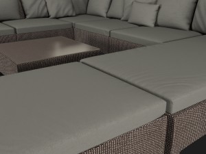 modular couch collection barcelona dedon 3D Model