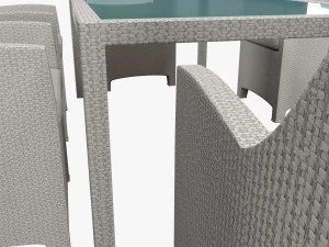 colecci&oacute;n sill&oacute;n y mesa barcelona dedon Modelo 3D