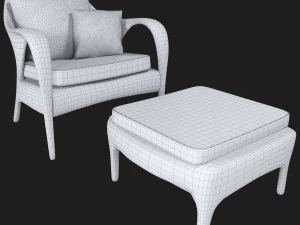 lounge chair collection tango dedon 3D Model