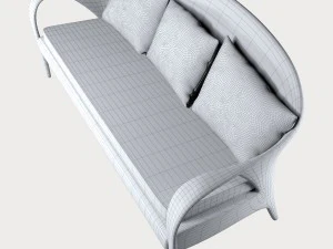 3-seater sofa collection tango dedon 3D Model