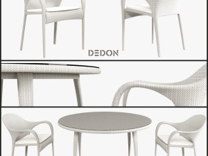 armchair and table collection tango dedon 3D Model