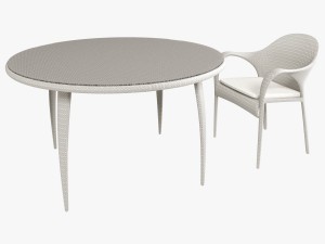 armchair and table collection tango dedon Modelo 3D