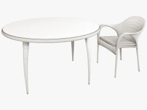 armchair and table collection tango dedon 3D Model